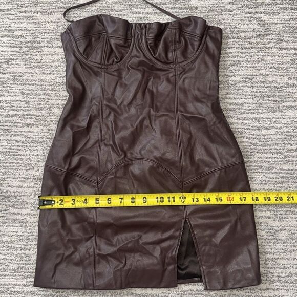 NWT H:OURS Blake Mini Dress in Dark Brown Small Revolve - Picture 10 of 14